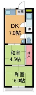 仁川コーポA棟【301号室】の間取り