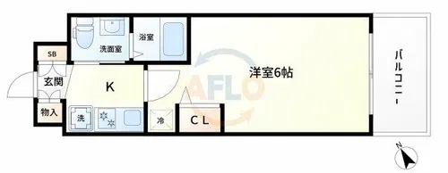 クリスタルグランツ大阪センターST【6階】の間取り