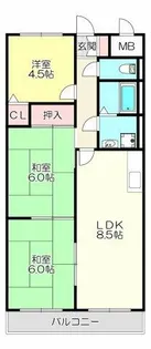 パストラル横小路【2階】の間取り