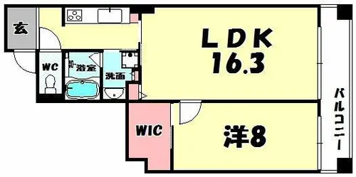 ブラービ南船場【10階】の間取り