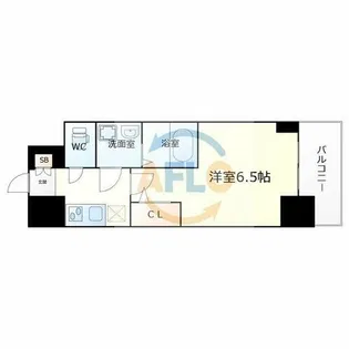 IW RESIDENCE大阪CREST TAPP【6階】の間取り