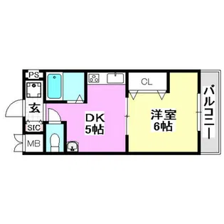 コーポ菜々草【3階】の間取り