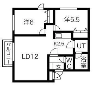 クレセント【3階】の間取り