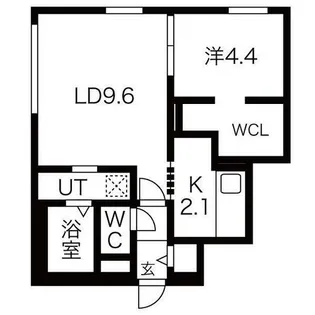 ブルーイング大通東【3階】の間取り