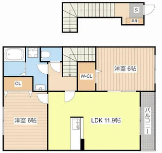 パストラル ヴィラ【B204号室】の間取り