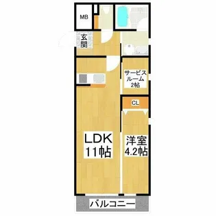 YF宮山台ガーデン【3階】の間取り