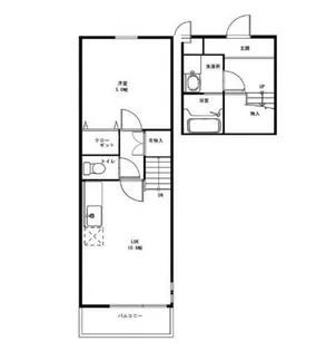 大阪府堺市西区浜寺石津町中1丁【アパート】の間取り