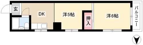 メゾン露橋【201号室】の間取り