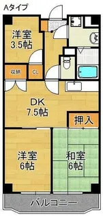 グランドール岸和田【2階】の間取り