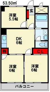 ライフモア本城 B棟【1階】の間取り