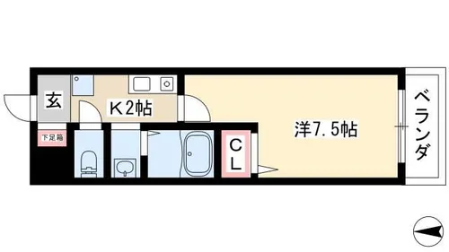 プルミエ千成【4階】の間取り