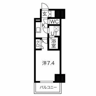 エスリード栄ラ・ヴィ【1003号室】の間取り