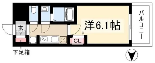 プレサンス太閤通ファシール【7階】の間取り