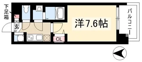 プレサンス名古屋STATIONディーヴァ【3階】の間取り