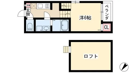 HUMMING LIFE栄生【203号室】の間取り