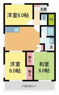松ヶ丘ハイツ【203号室】の間取り