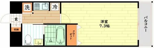 セイワパレス堂島シティ【6階】の間取り