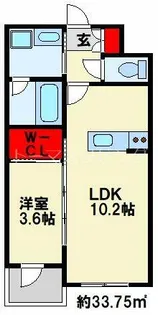 福岡県北九州市小倉北区中井5丁目【マンション】の間取り