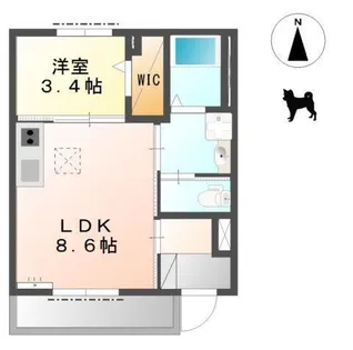 ヴェルドールA【1階】の間取り