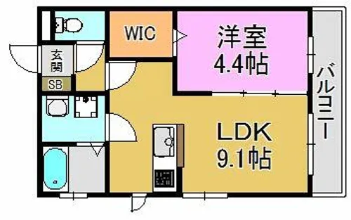 ええいろ【1階】の間取り