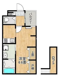 少林寺東ジーイードゥ【2FC号室】の間取り