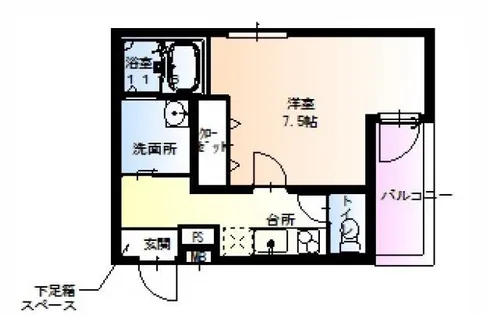 大阪府堺市北区南長尾町1丁【アパート】の間取り