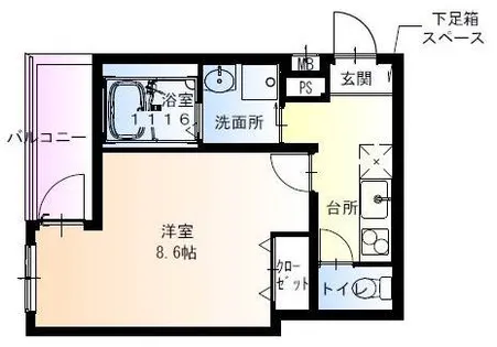 大阪府大阪市平野区長吉長原3丁目【アパート】の間取り