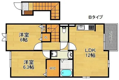 ユニゾン【2階】の間取り