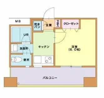 ニューロング博多【2階】の間取り