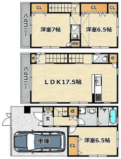 兵庫県神戸市須磨区東町1丁目【一戸建】の間取り