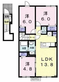 Aries【202号室】の間取り