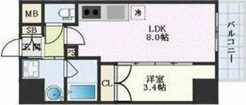 ディアレイシャス名古屋浄心【12階】の間取り