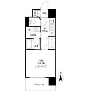 セシオン太閤【6階】の間取り