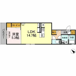 シャルム・ヴィアーレ【3階】の間取り