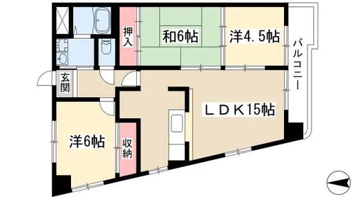 アニヴァーサリ【5階】の間取り