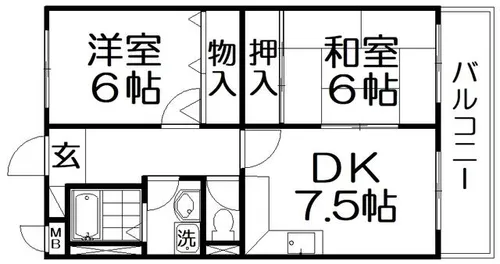 ハミングハイツ【3階】の間取り