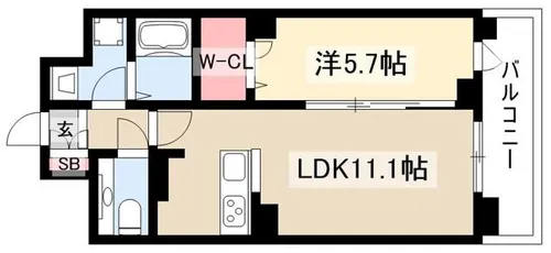 リュミエール千種【202号室】の間取り