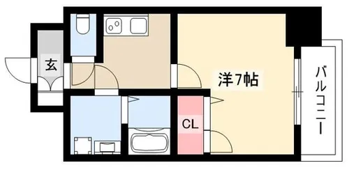 エスリード大須観音プリモ【610号室】の間取り