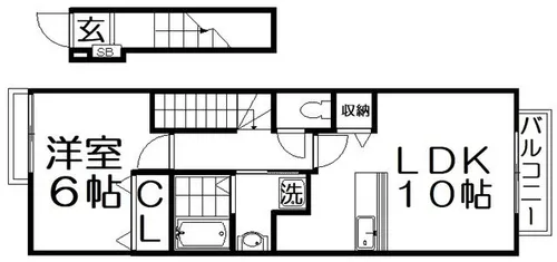 グレイスメゾン郡津【2階】の間取り
