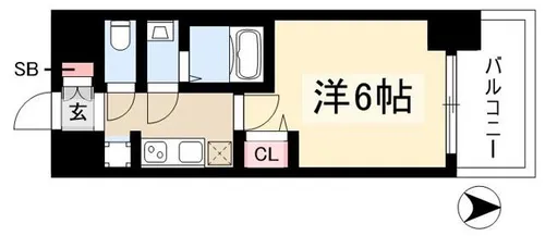 プレサンス千種駅前レガート【0802号室】の間取り