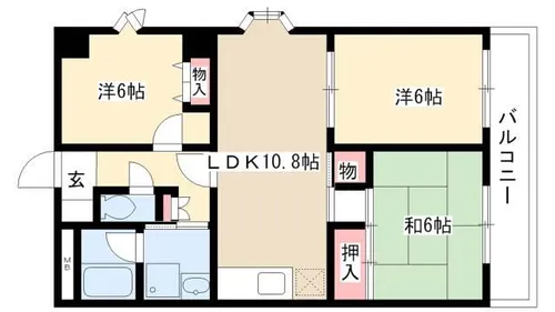 サンパティーク御器所【4階】の間取り