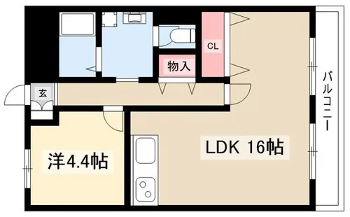 山手アベニュー【5階】の間取り