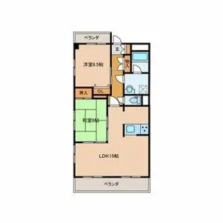 ディアコート村瀬【4階】の間取り