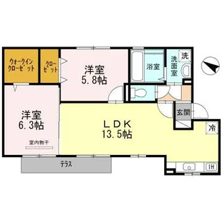 サンハイム常松【1階】の間取り