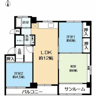 山御影マンションG棟【200号室】の間取り