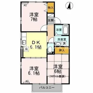 プレミール・ソシア A棟【205号室】の間取り