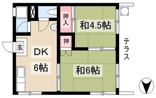 コーポふかみ【1階】の間取り