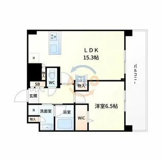 プレサンス東淀川駅前プローシェ【15階】の間取り