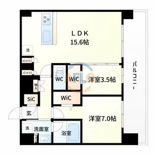 プレサンス東淀川駅前プローシェ【15階】の間取り