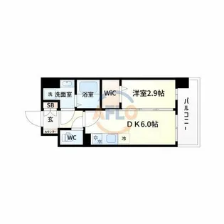 プレサンス東淀川駅前プローシェ【2階】の間取り